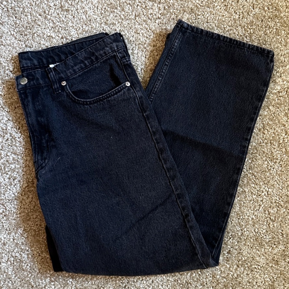 H&M Baggy Low Waist Black Jeans